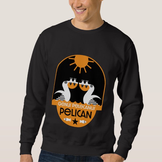 Genus Pelecanus Bird Art Sweatshirt (Vorderseite)