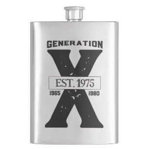 GenX Black Personalisiert Large Classic Flask Flachmann