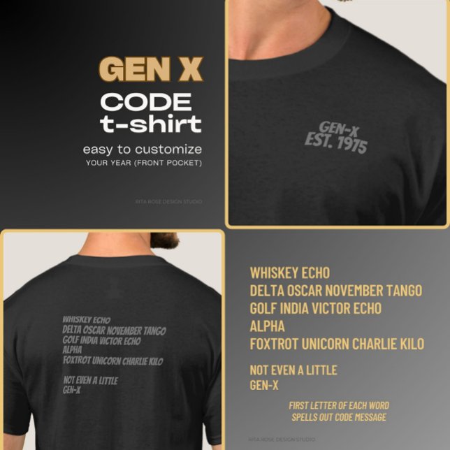 GenX Code T - Shirt Black & Gray (Von Creator hochgeladen)