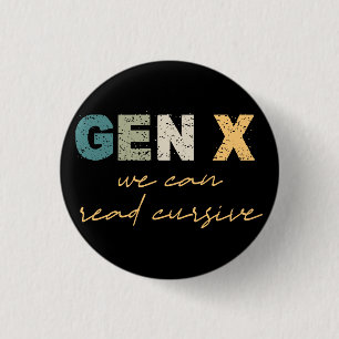 GenX - Wir können kursiv lesen Button