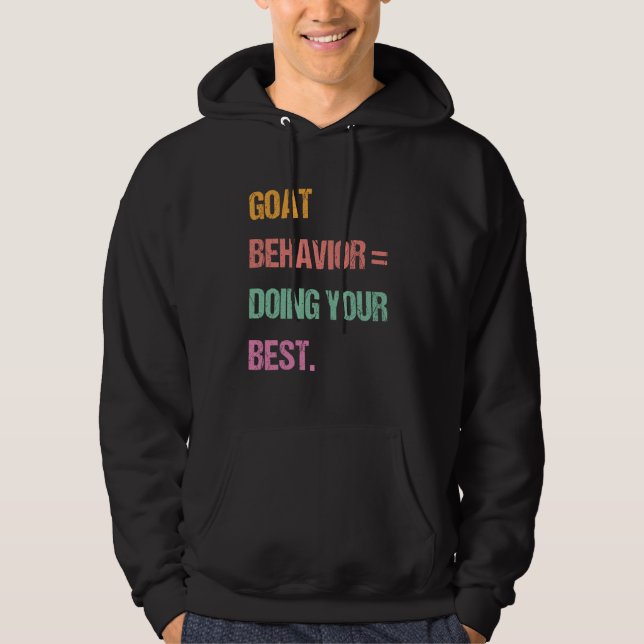 GenZ Bruh Testing Day Teachers Goat Behavior Doing Hoodie (Vorderseite)
