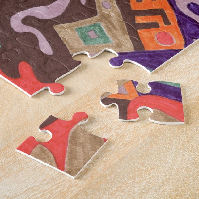 Geo-Bio Pool, Abstrakte Kunst Puzzle (Seite)