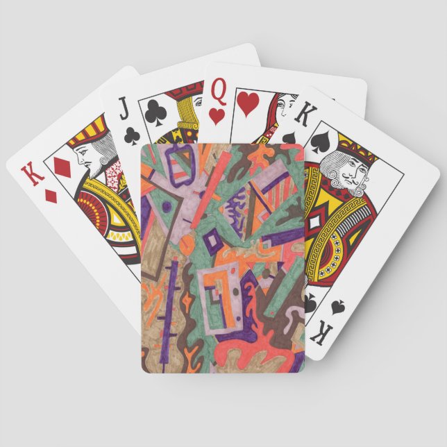 Geo-Bio Pool, Abstrakte Kunst Spielkarten (Rückseite)