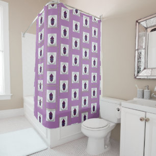 Geo Cone Lavender Duschvorhang