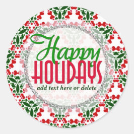 Geo Country Liebe Weihnachtsgeschenkaufkleber Runder Aufkleber