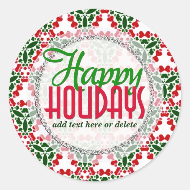 Geo Country Liebe Weihnachtsgeschenkaufkleber Runder Aufkleber (Vorderseite)