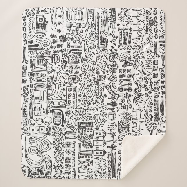 Geo Design abstrakte Muster. Sherpadecke (Vorderseite)