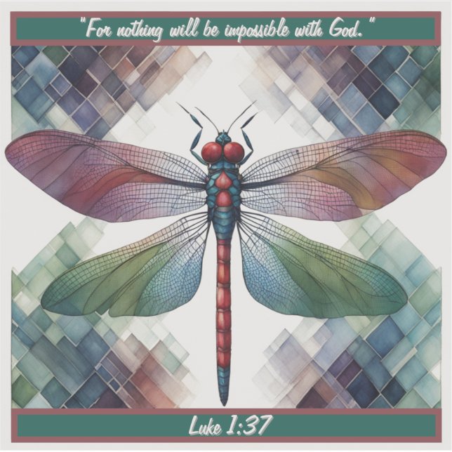 Geo-Dragonfly individuell anpassbar Aufkleber (Vorderseite)