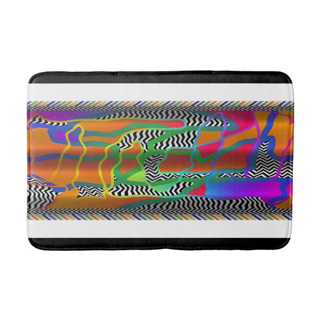 Geo Drape Multicolor Medium Badematte (Vorderseite)