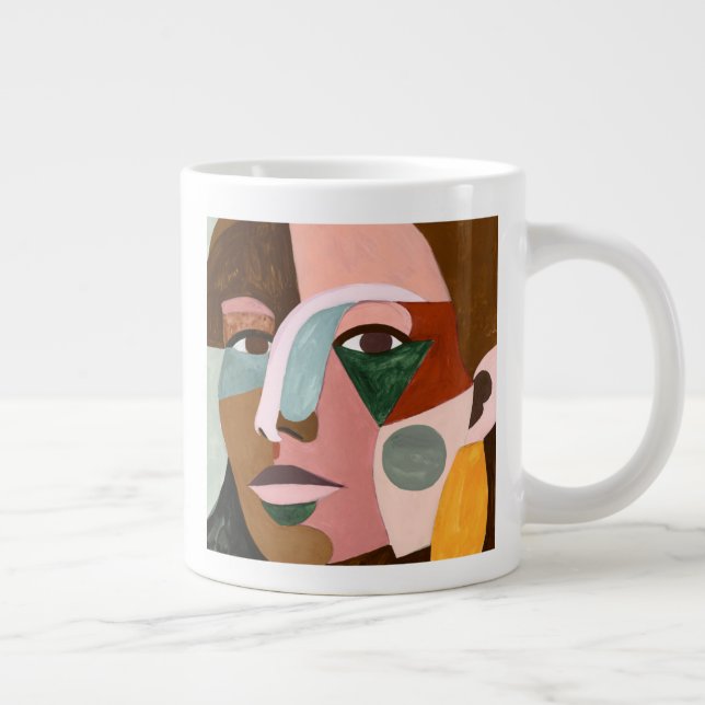 Geo Face Jumbo-Tasse (Rechts)