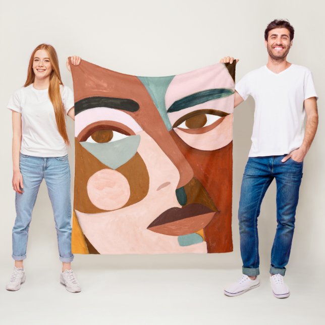 Geo Face Upclose Fleecedecke (Beispiel)