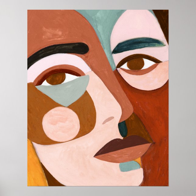 Geo Face Upclose Poster (Vorne)