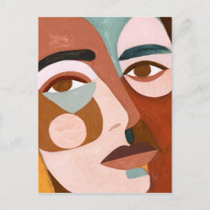 Geo Face Upclose Postkarte