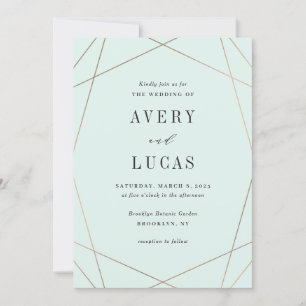 Geo Frame EDITABLE COLOR Wedding GEO Dankeskarte