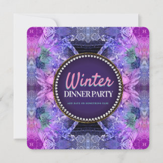 Geo Frills Lila Pink Birthday Shower Party Einladung