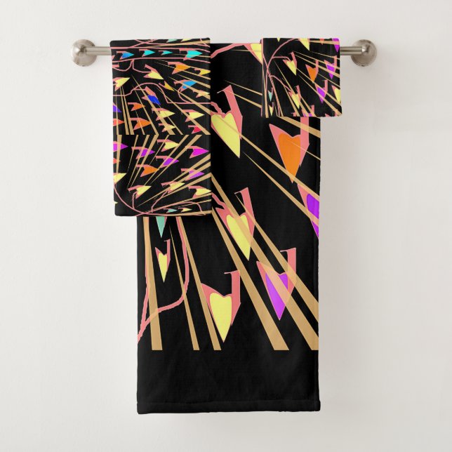 Geo Hearts Badhandtuch Set (Insitu)