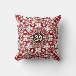 Geo-Lace Mandala White OM Cushion / Kissen