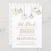 Geo Lights trinken und Verheiratete White Wedding