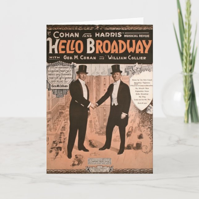 Geo. M. Cohan Hello Broadway Karte (Vorderseite)