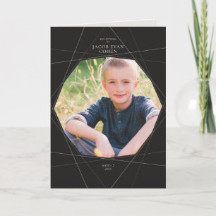 Geo Modern Bar / Bat Mitzvah Folded Program Programm