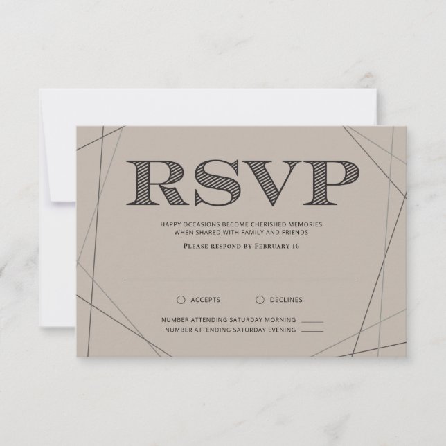 Geo Modern Bar / Bat Mitzvah RSVP Card (Vorderseite)