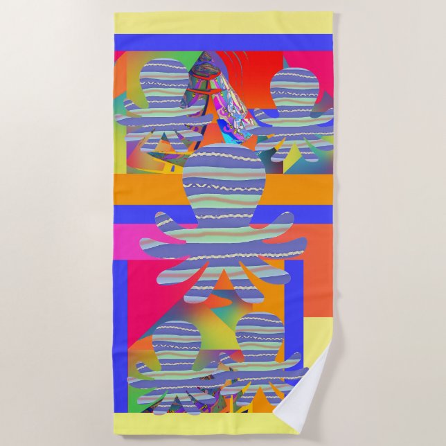 Geo Octopus Strandtuch (Vorderseite)