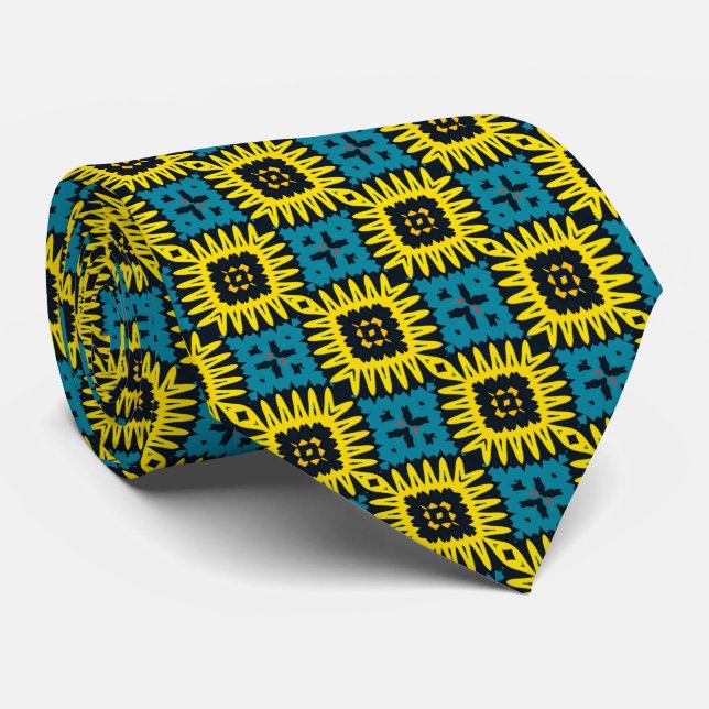 Geo Pattern Krawatte (Gerollt)