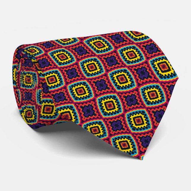 Geo Pattern Krawatte (Gerollt)