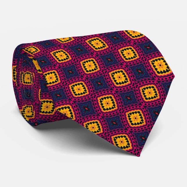 Geo Pattern Krawatte (Gerollt)