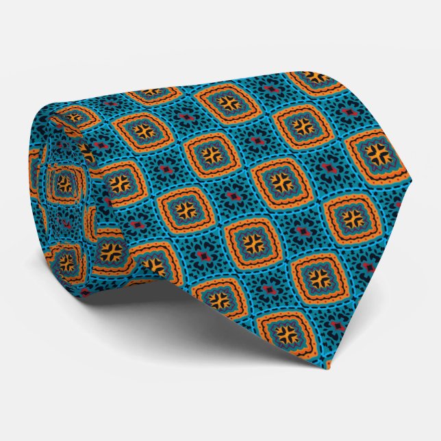 Geo Pattern Krawatte (Gerollt)