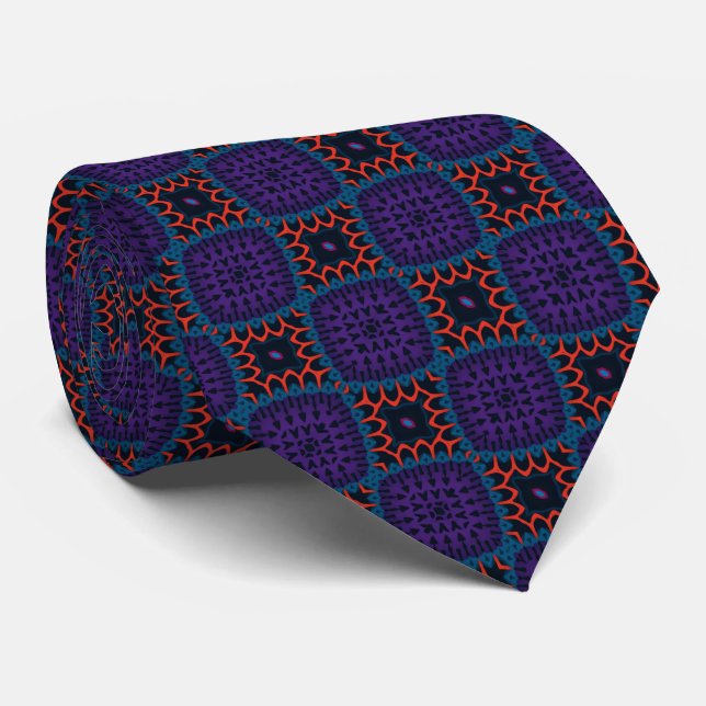 Geo Pattern Krawatte (Gerollt)