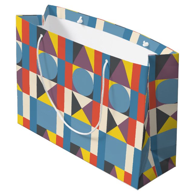 Geo-Playstation-Symbole Große Geschenktüte (Rückseite Schrägansicht)