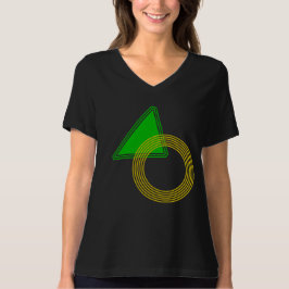 Geo Print Shadow Stripte Formen Grafisches T-Shirt