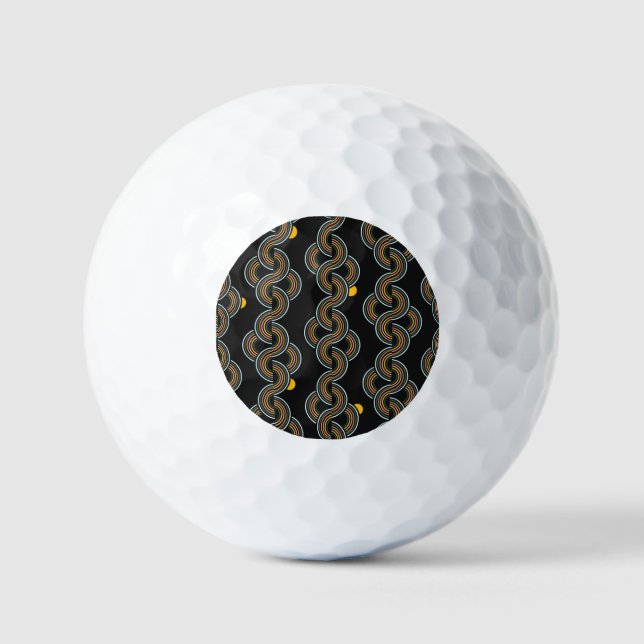 Geo Stripe: Trendy Vintages Design Golfball (Vorderseite)