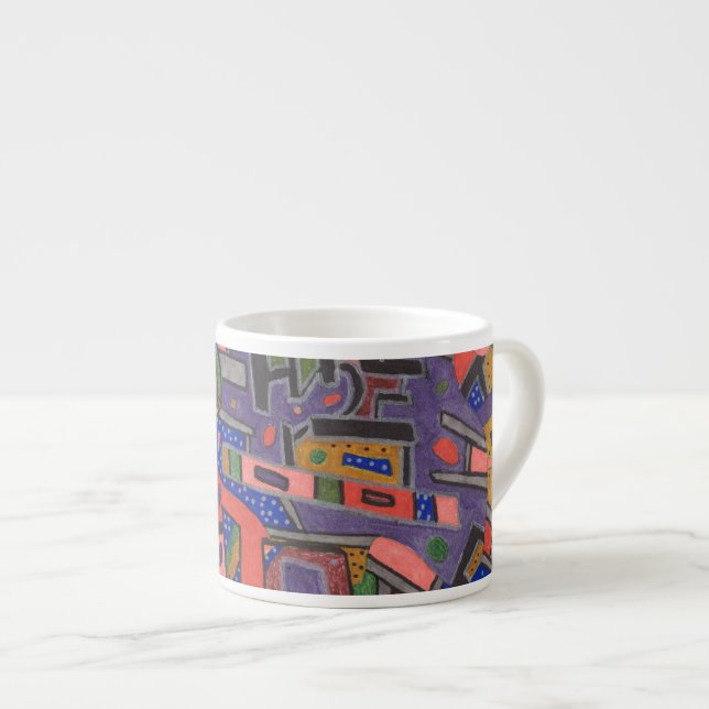 Geo-Tech, abstrakt Espressotasse (Vorderseite Rechts)