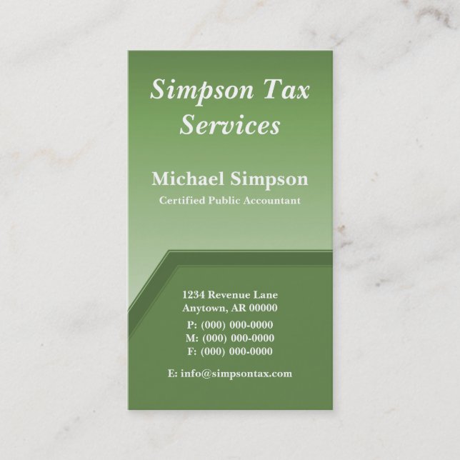 Geo Tech Business Card, Clover Green Visitenkarte (Vorderseite)