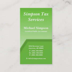 Geo Tech Business Card, Kelly Green Visitenkarte