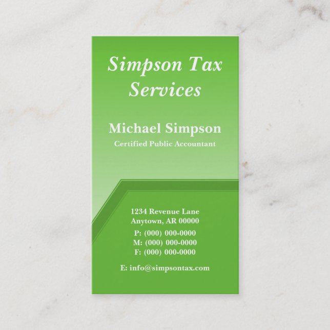 Geo Tech Business Card, Kelly Green Visitenkarte (Vorderseite)