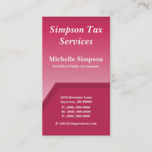 Geo Tech Business Card, Magenta Visitenkarte