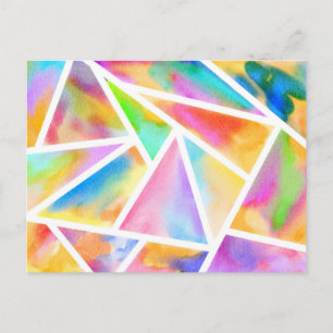 Geo Water Colors Postkarte