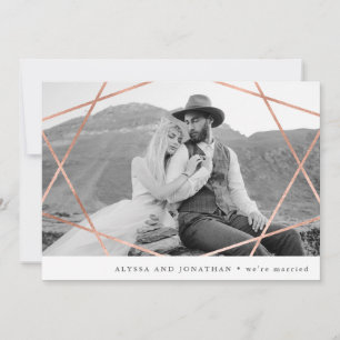 Geo Wedding   Imitate Kupfer mit Foto Wir sind Ver