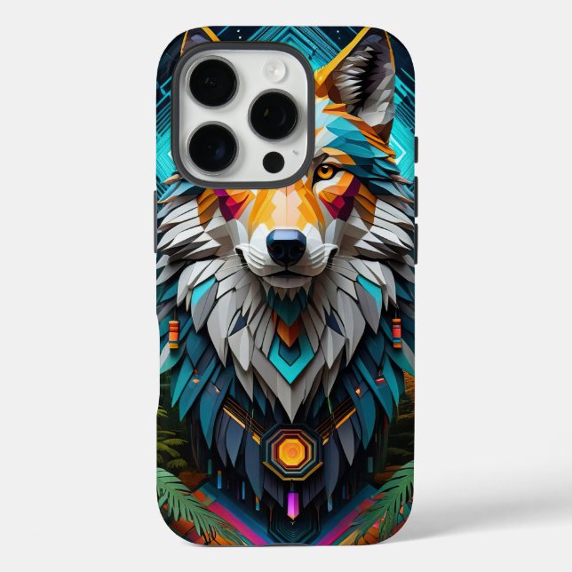 Geo Wolf Case-Mate iPhone Hülle (Rückseite)
