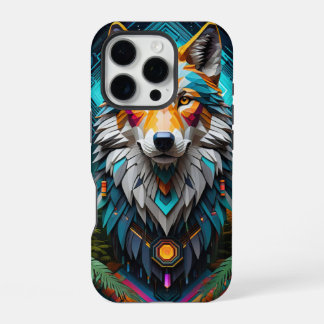Geo Wolf iPhone 16 Pro Hülle
