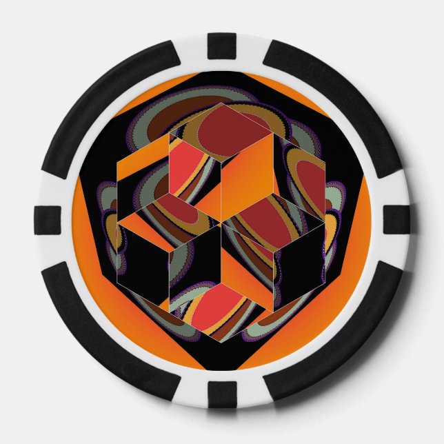 Geo-Würfel Pokerchips (Vorderseite)