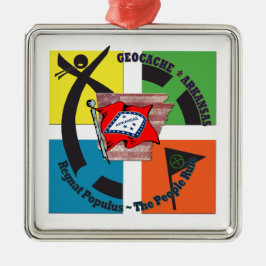 GEOCACHE ARKANSAS MOTTO-MENSCHENREGEL ORNAMENT AUS METALL