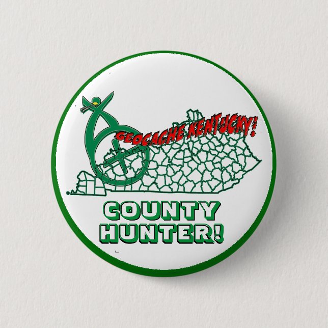 GEOCACHE KENTUCKY LANDKREIS HUNTER BUTTON (Vorderseite)