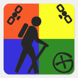 Geocache Quadratischer Aufkleber