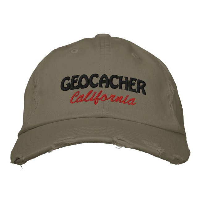 Geocacher California Bestickte Kappe (Vorderseite)