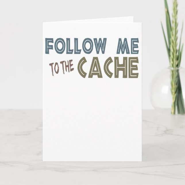 Geocacher Follow-me zum Pufferspeicher Geocaching Karte (Vorderseite)