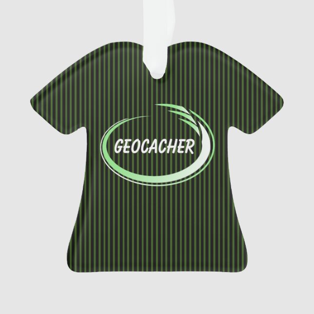 Geocacher Green Splash Ornament (Vorderseite)